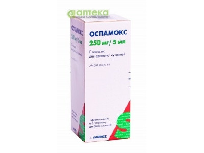 На фото - ОСПАМОКС пор. д/приг. сусп. 250 мг/5 мл (6,6 г) д/перор. прим. 60 мл фл.. На этой странице можно купить ОСПАМОКС в Америке США Канаде. А также узнать стоимость ОСПАМОКС в Америке США Канаде